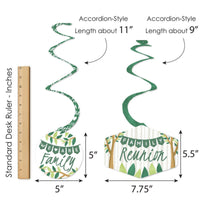 Family Tree Reunion - Family Gathering Party Hanging Decor - Party Decoration Swirls - Set of 40