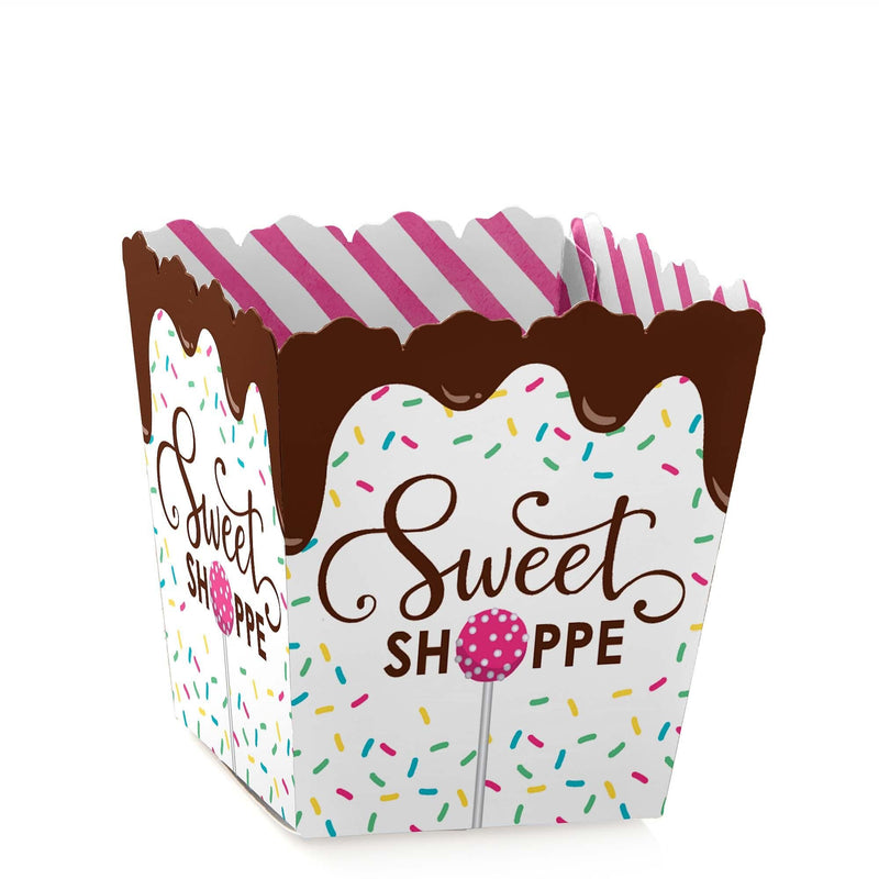 Sweet Shoppe - Party Mini Favor Boxes - Candy and Bakery Birthday Party or Baby Shower Treat Candy Boxes - Set of 12