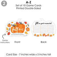 Fall Pumpkin - 4 Halloween or Thanksgiving Party Games - 10 Cards Each - Gamerific Bundle