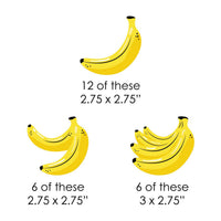 Let's Go Bananas - DIY Shaped Tropical Party Cut-Outs - 24 ct