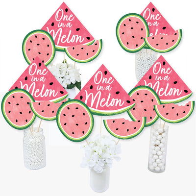 Sweet Watermelon - Fruit Party Centerpiece Sticks - Table Toppers - Set of 15