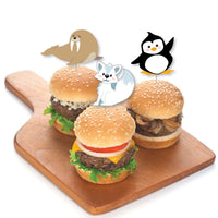 Arctic Polar Animals - Dessert Cupcake Toppers - Winter Baby Shower or Birthday Party Clear Treat Picks - Set of 24