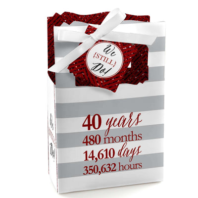 We Still Do - 40th Wedding Anniversary Party Favor Boxes - Set of 12