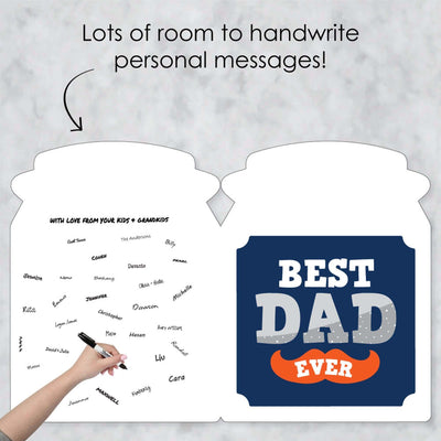 Happy Father's Day - We Love Dad Giant Greeting Card - Big Shaped Jumborific Card - 16.5 x 22 inches