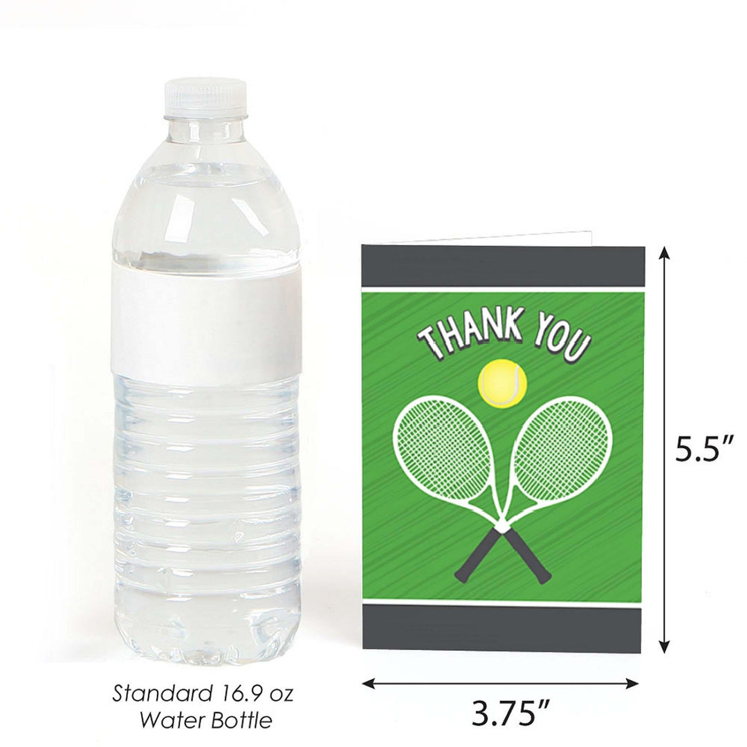 You Got Served - Tennis - Baby Shower or Birthday Party Thank You Cards - 8 ct