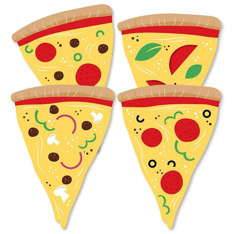 Pizza Party Time - Decorations DIY Baby Shower or Birthday Party Essentials - Set of 20