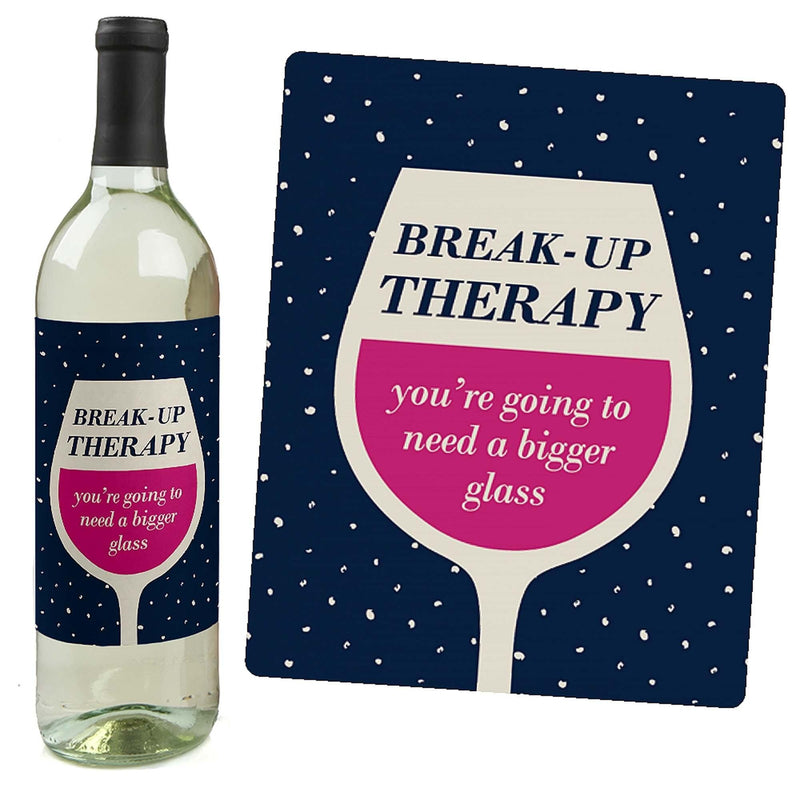 Break Up - Decorations for Women - Wine Bottle Labels For A Breakup - Set of 4