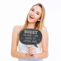 Funny End Zone - Football - 10 Piece Baby Shower or Birthday Party Photo Booth Props Kit