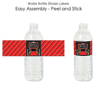 Red Carpet - Movie Night Party Water Bottle Sticker Labels - Set of 20