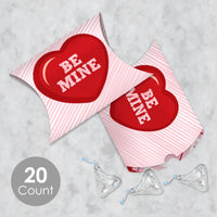 Conversation Hearts - Favor Gift Boxes - Valentine's Day Party Petite Pillow Boxes - Set of 20
