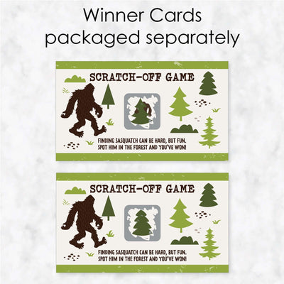 Sasquatch Crossing - Bigfoot Party or Birthday Party Game Scratch Off Dare Cards - 22 Count