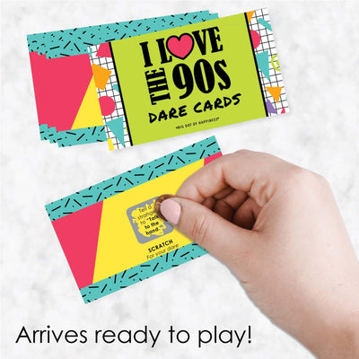 90's Throwback - 1990s Party Scratch Off Dare Cards - 22 Cards