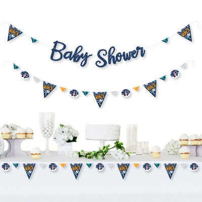 Blast Off to Outer Space - Rocket Ship Baby Shower Letter Banner Decoration - 36 Banner Cutouts and Baby Shower Banner Letters