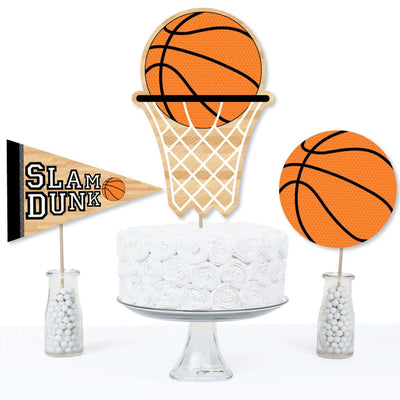Nothin' But Net - Basketball - Baby Shower or Birthday Party Centerpiece Sticks - Table Toppers - Set of 15