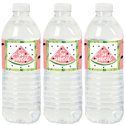 Sweet Watermelon - Fruit Party Water Bottle Sticker Labels - Set of 20