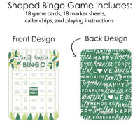 Family Tree Reunion - Bingo Cards and Markers - Family Gathering Party Bingo Game - Set of 18