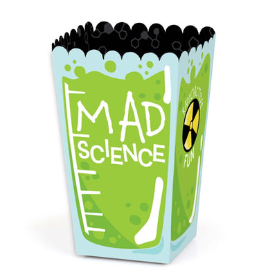 Scientist Lab - Mad Science Baby Shower or Birthday Party Favor Popcorn Treat Boxes - Set of 12