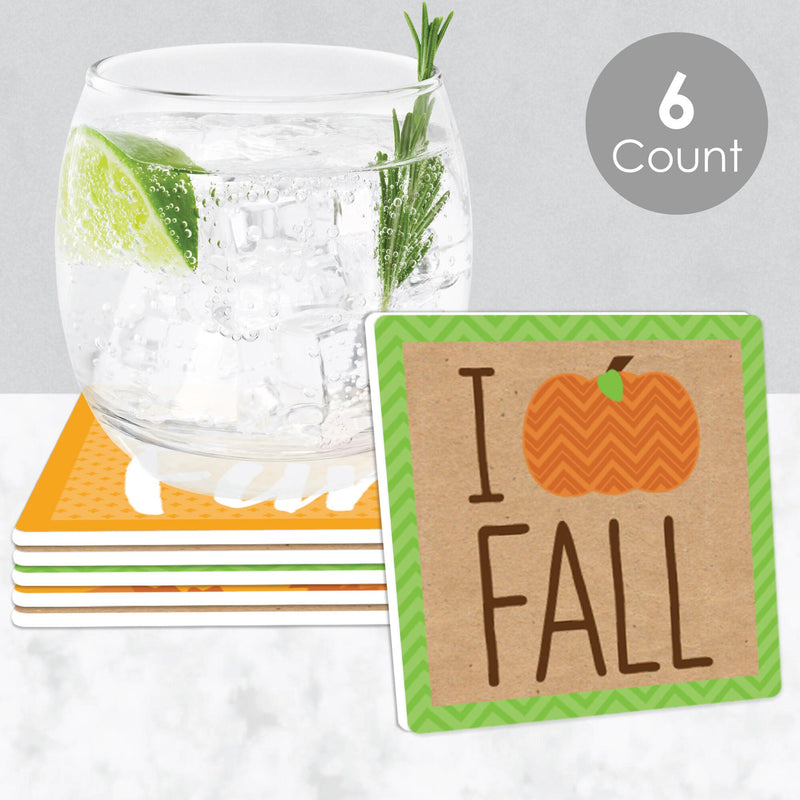 Pumpkin Patch - Funny Fall, Halloween or Thanksgiving Party Decorations - Drink Coasters - Set of 6