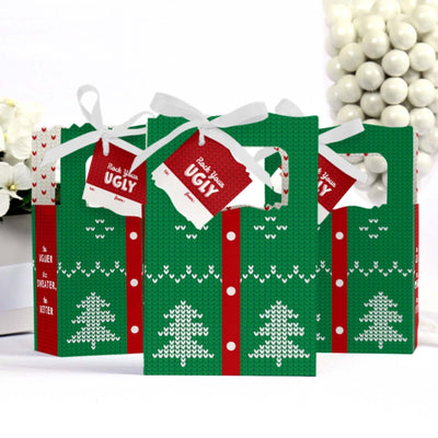 Ugly Sweater - Holiday and Christmas Party Favor Boxes - Set of 12