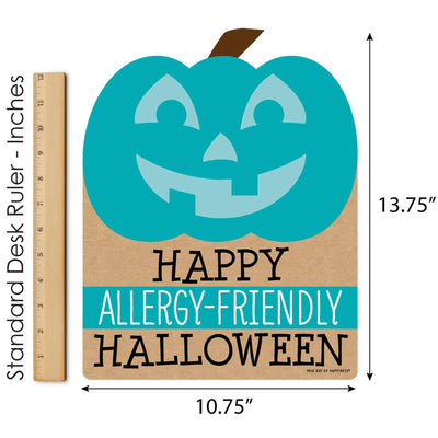 Teal Pumpkin - Outdoor Lawn Sign - Halloween Allergy Friendly Trick or Trinket Yard Sign - 1 Piece