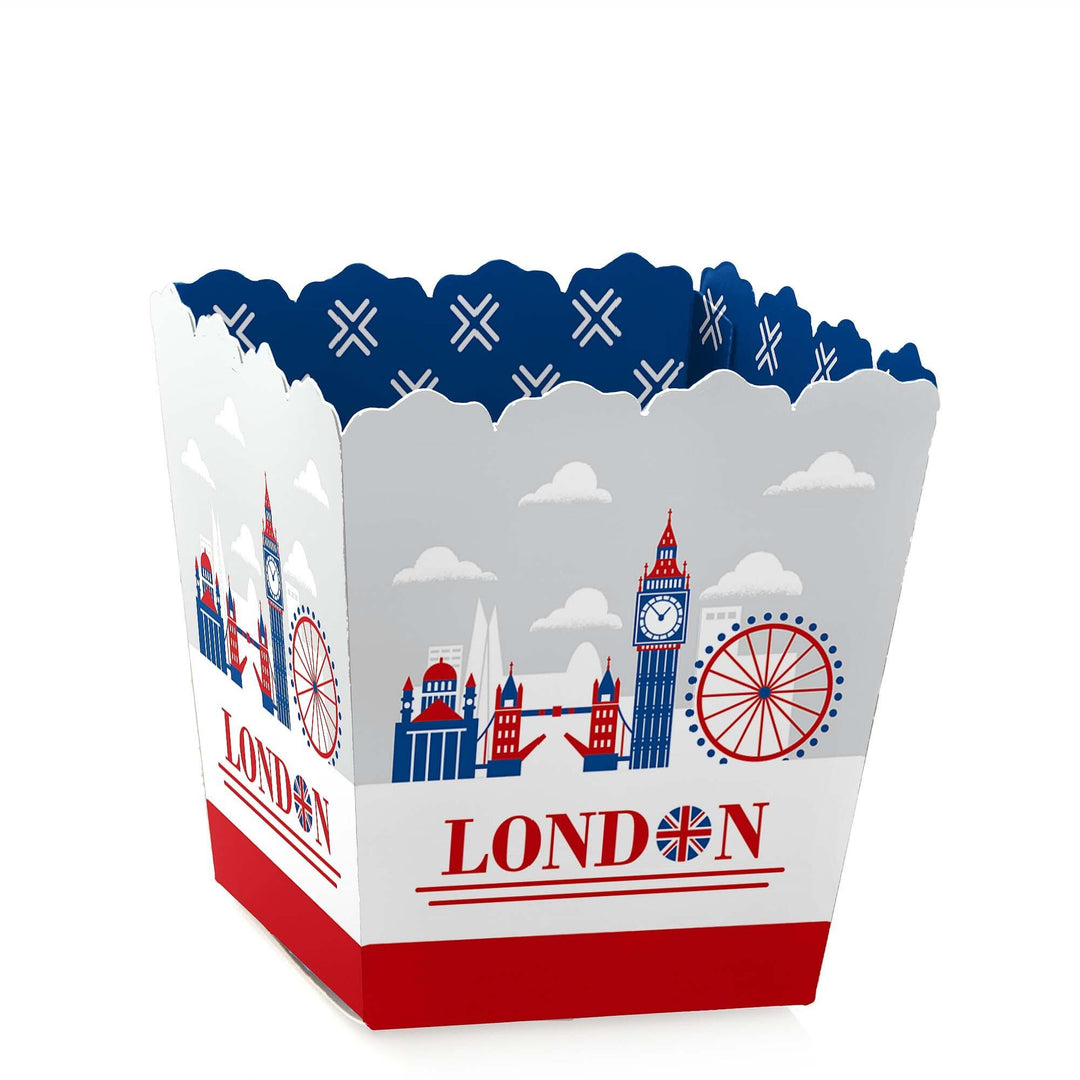 Cheerio, London - Party Mini Favor Boxes - British UK Party Treat Candy Boxes - Set of 12