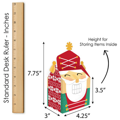 Christmas Nutcracker - Treat Box Party Favors - Holiday Party Goodie Gable Boxes - Set of 12