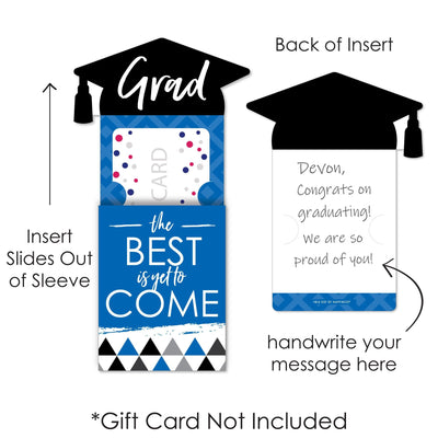 Assorted Graduation Cards - Graduation Party Money and Gift Card Sleeves - Nifty Gifty Card Holders - Set of 8
