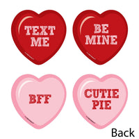 Conversation Hearts - Heart Decorations DIY Valentine's Day Party Essentials - Set of 20