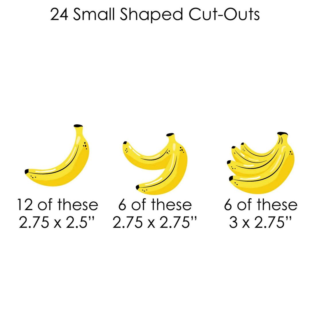Let's Go Bananas - Tropical Party DIY Decorations - Clothespin Garland Banner - 44 Pieces