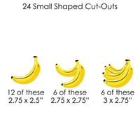 Let's Go Bananas - Tropical Party DIY Decorations - Clothespin Garland Banner - 44 Pieces