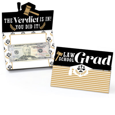Law School Grad - Future Lawyer Graduation Party Money and Gift Card Holders - Set of 8