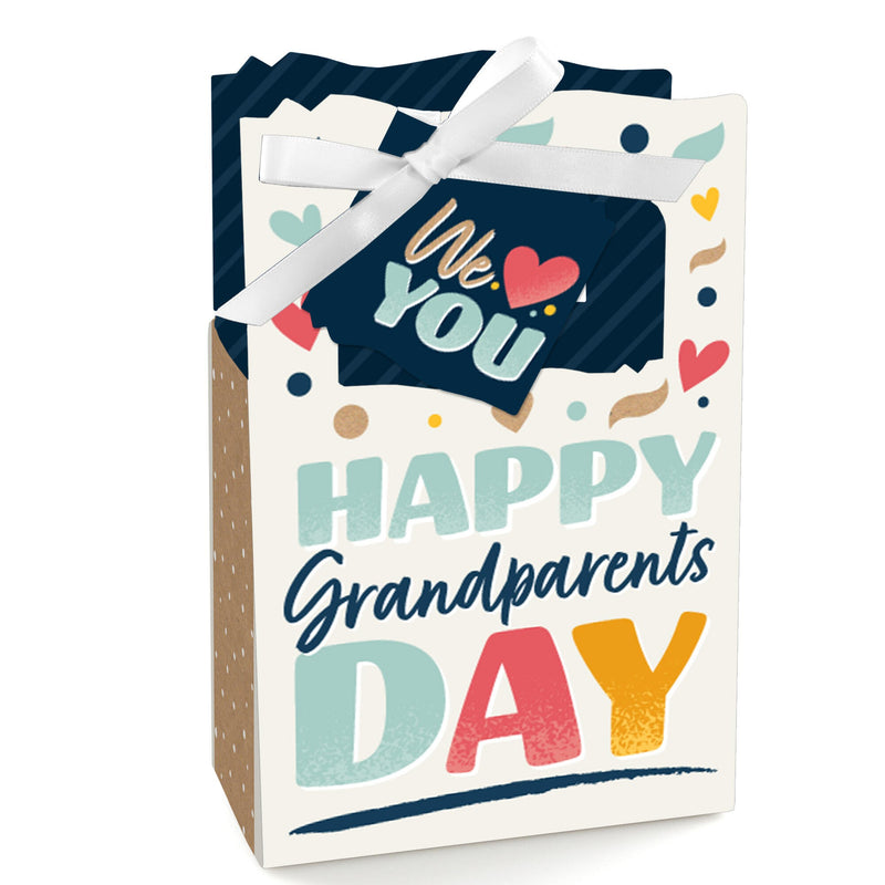 Happy Grandparents Day - Grandma & Grandpa Party Favor Boxes - Set of 12