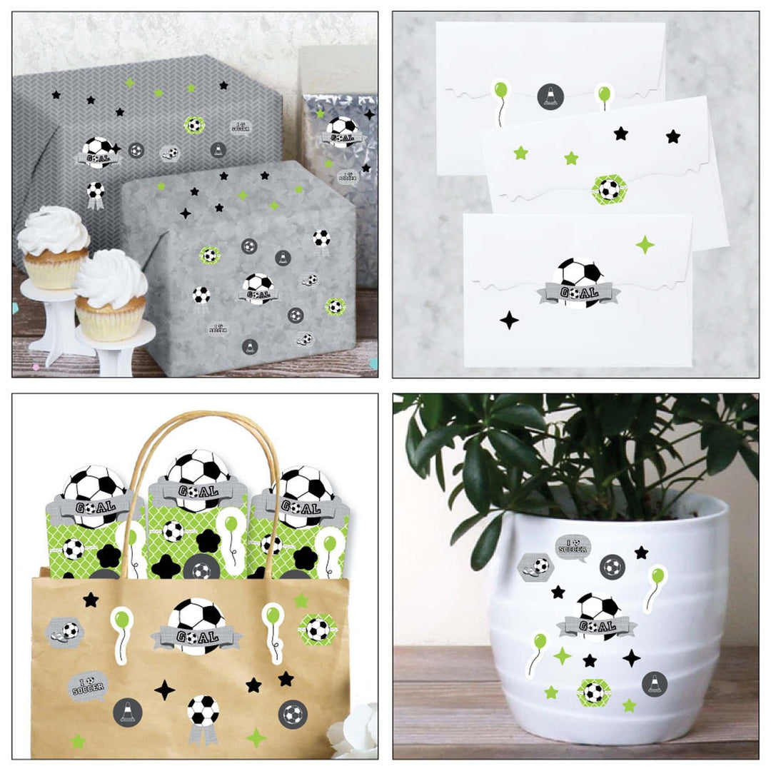 GOAAAL! - Soccer - Birthday Party Favor Kids Stickers - 16 Sheets - 256 Stickers