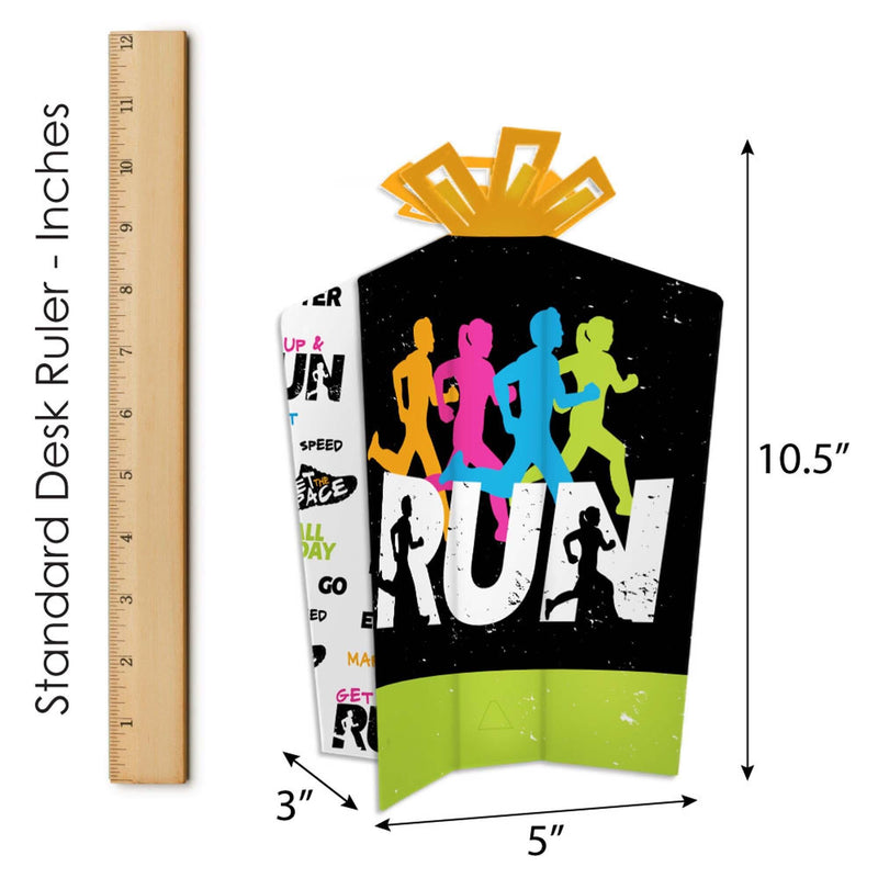 Set The Pace - Running - Table Decorations - Track, Cross Country or Marathon Party Fold and Flare Centerpieces - 10 Count
