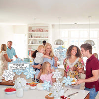 Winter Wonderland - Snowflake Holiday Party and Winter Wedding Centerpiece Sticks - Showstopper Table Toppers - 35 Pieces