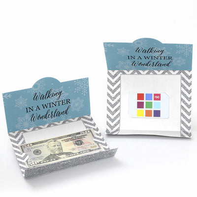 Winter Wonderland - Set of 8 Snowflake Holiday Party & Winter Wedding Money And Gift Card Holders