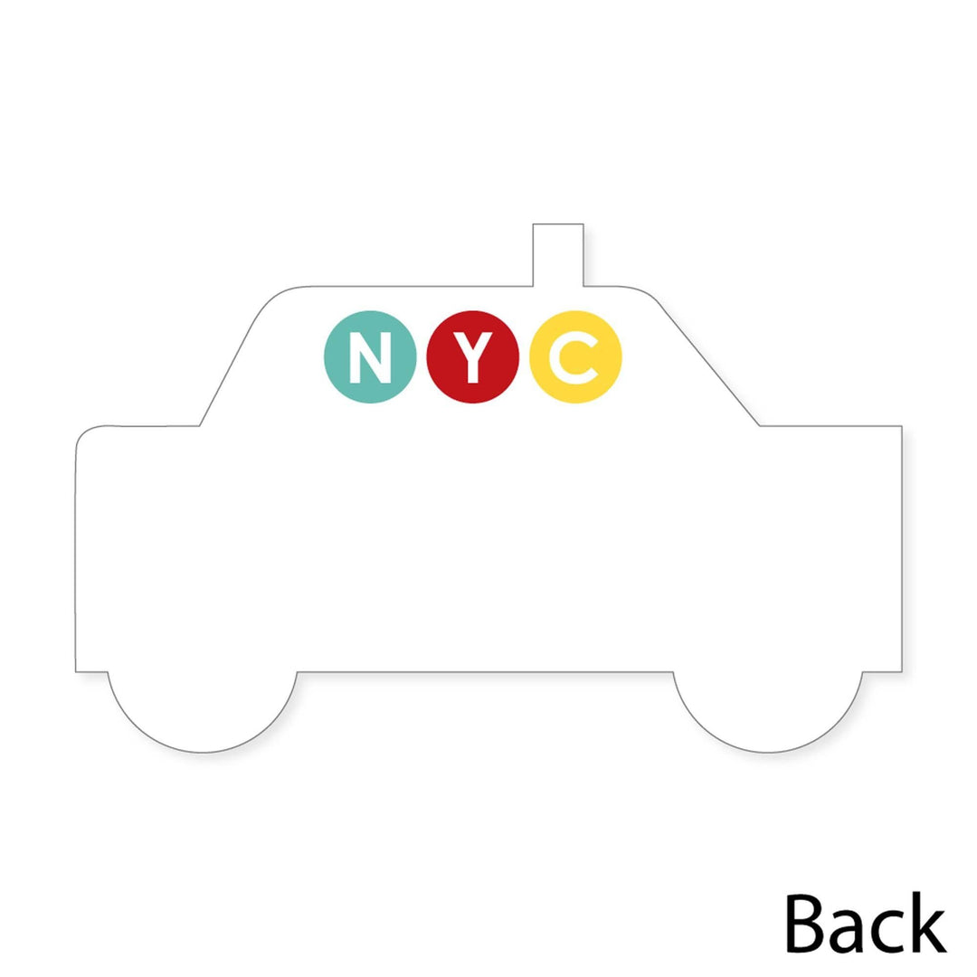 NYC Cityscape - Shaped Thank You Cards - New York City Party Thank You Note Cards with Envelopes - Set of 12