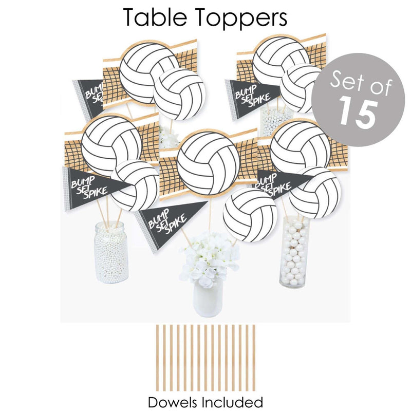 Bump, Set, Spike - Volleyball - Baby Shower or Birthday Party Supplies - Banner Decoration Kit - Fundle Bundle