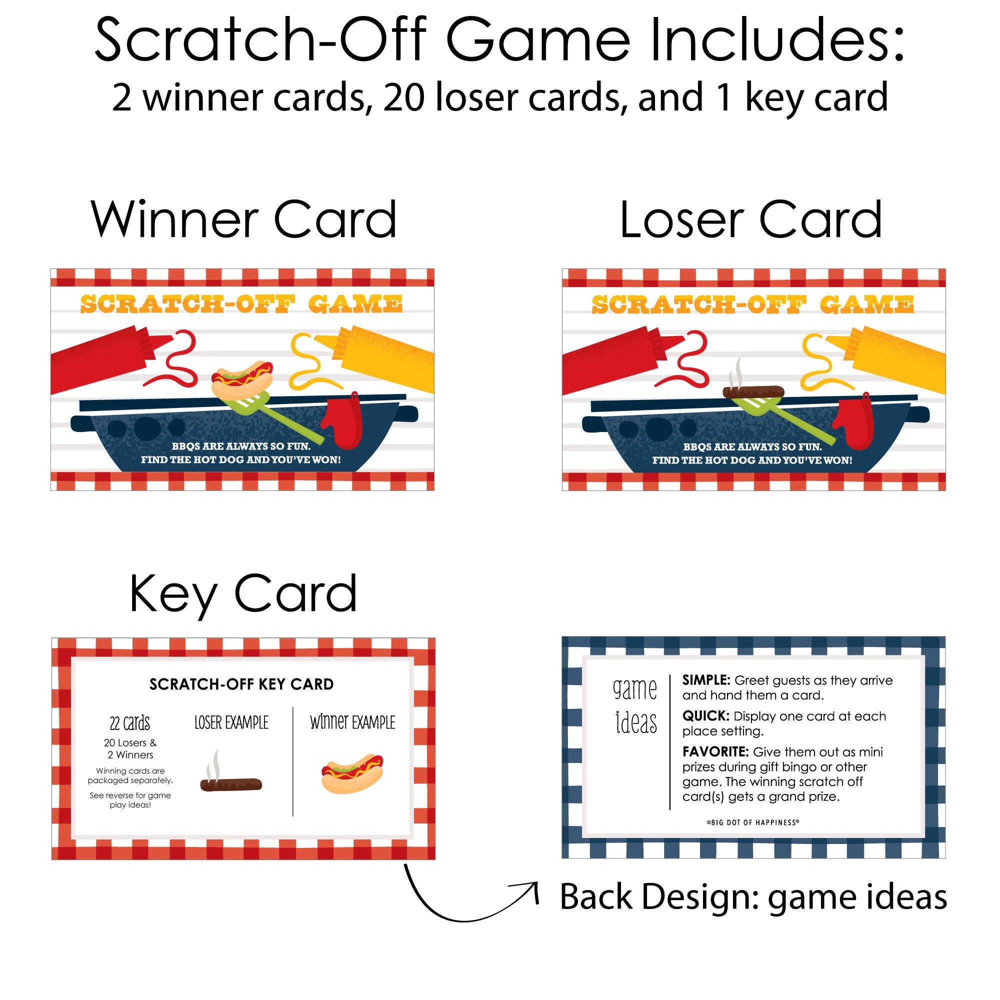 Festive Star Scratch-Off Cards (30 Pack) - Red White & Blue, 5 Winners, For 4th Of July Parties & Events - View #8