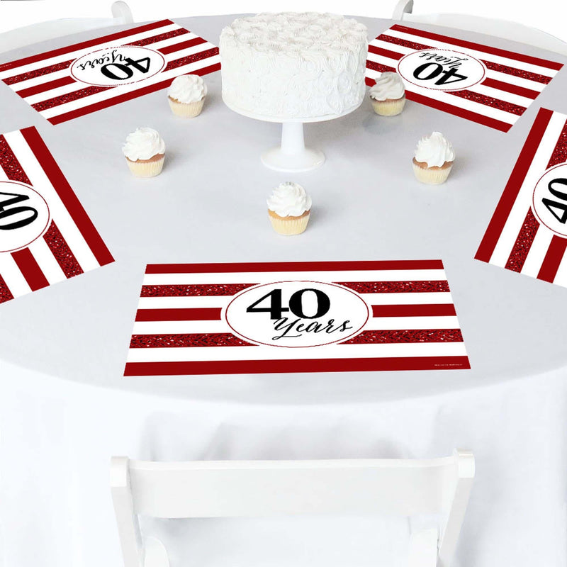 We Still Do - 40th Wedding Anniversary - Party Table Decorations - Anniversary Party Placemats - Set of 16