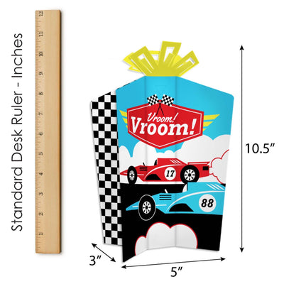 Let's Go Racing - Racecar - Table Decorations - Race Car Birthday Party or Baby Shower Fold and Flare Centerpieces - 10 Count