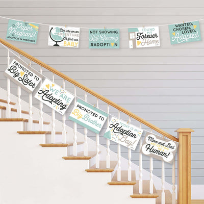 We Are Adopting - Photo Prop Signs - Adoption Announcements - 10 Pieces