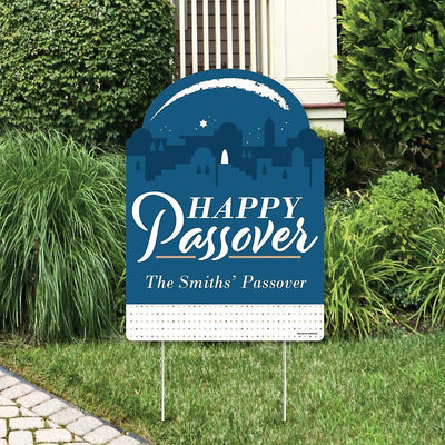 Happy Passover - Party Decorations - Pesach Jewish Holiday Party Personalized Welcome Yard Sign