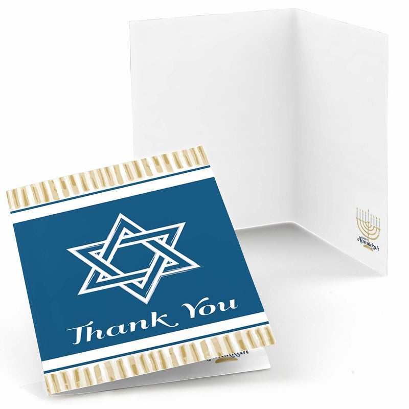 Happy Hanukkah - Chanukah Party Thank You Cards - 8 ct