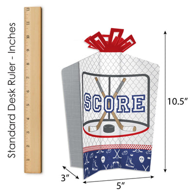 Shoots & Scores! - Hockey - Table Decorations - Baby Shower or Birthday Party Fold and Flare Centerpieces - 10 Count