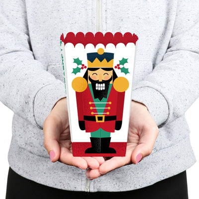 Christmas Nutcracker - Holiday Party Favor Popcorn Treat Boxes - Set of 12