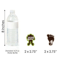 Sasquatch Crossing - Dessert Cupcake Toppers - Bigfoot Party or Birthday Party Clear Treat Picks - Set of 24
