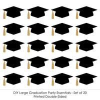 Grad Cap Large Essentials - 20 Ct