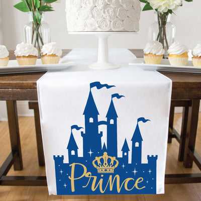 Royal Prince Charming - Baby Shower or Birthday Party Dining Tabletop Decor - Cloth Table Runner - 13 x 70 inches