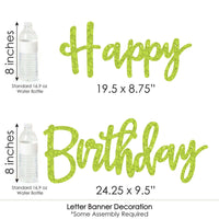 Roar Dinosaur - Dino Mite T-Rex Birthday Party Letter Banner Decoration - 36 Banner Cutouts and Happy Birthday Banner Letters